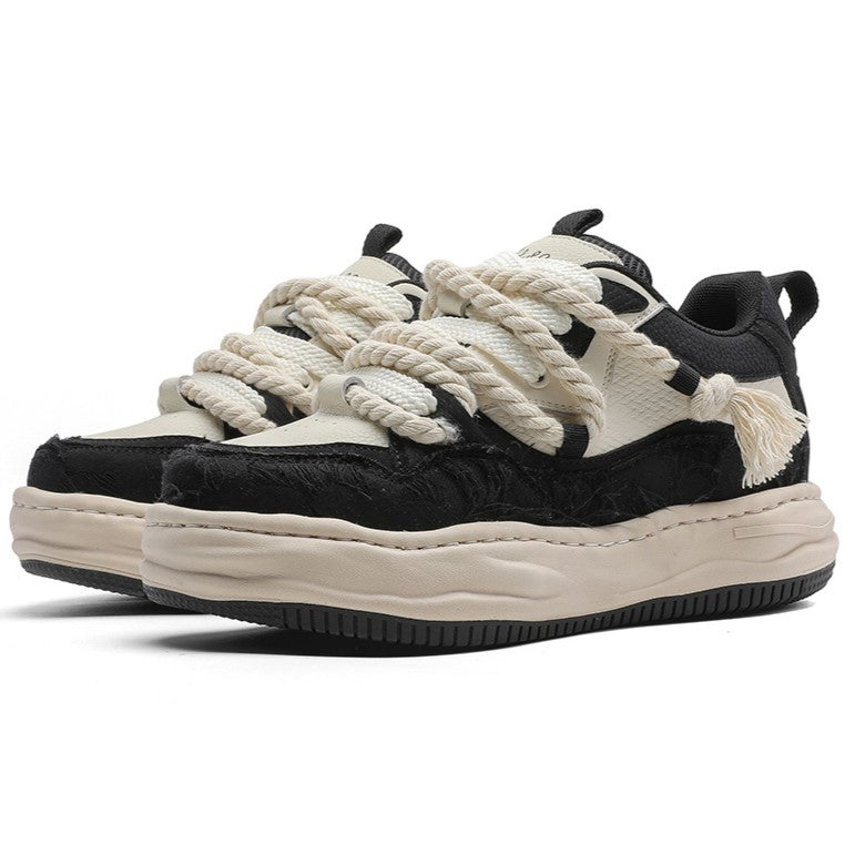 Tassel Twist | Rope Lace Platform Sneakers - Luxuryurbanwear