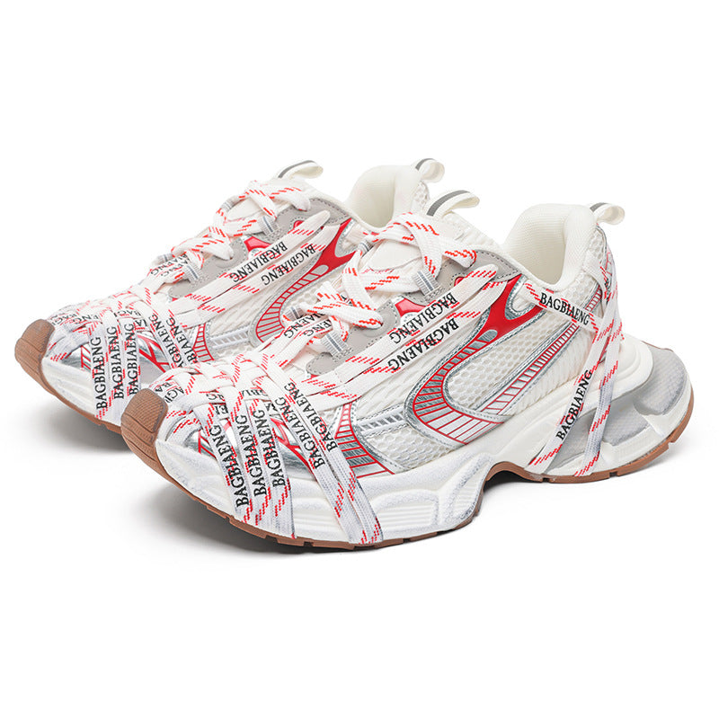 Triple S Logotype Technical Sneakers - Luxury Logo-Print Platform Trainers | LuxuryUrbanwear - Luxuryurbanwear