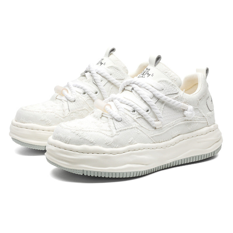 Edge | Distressed Platform Sneakers - Luxuryurbanwear