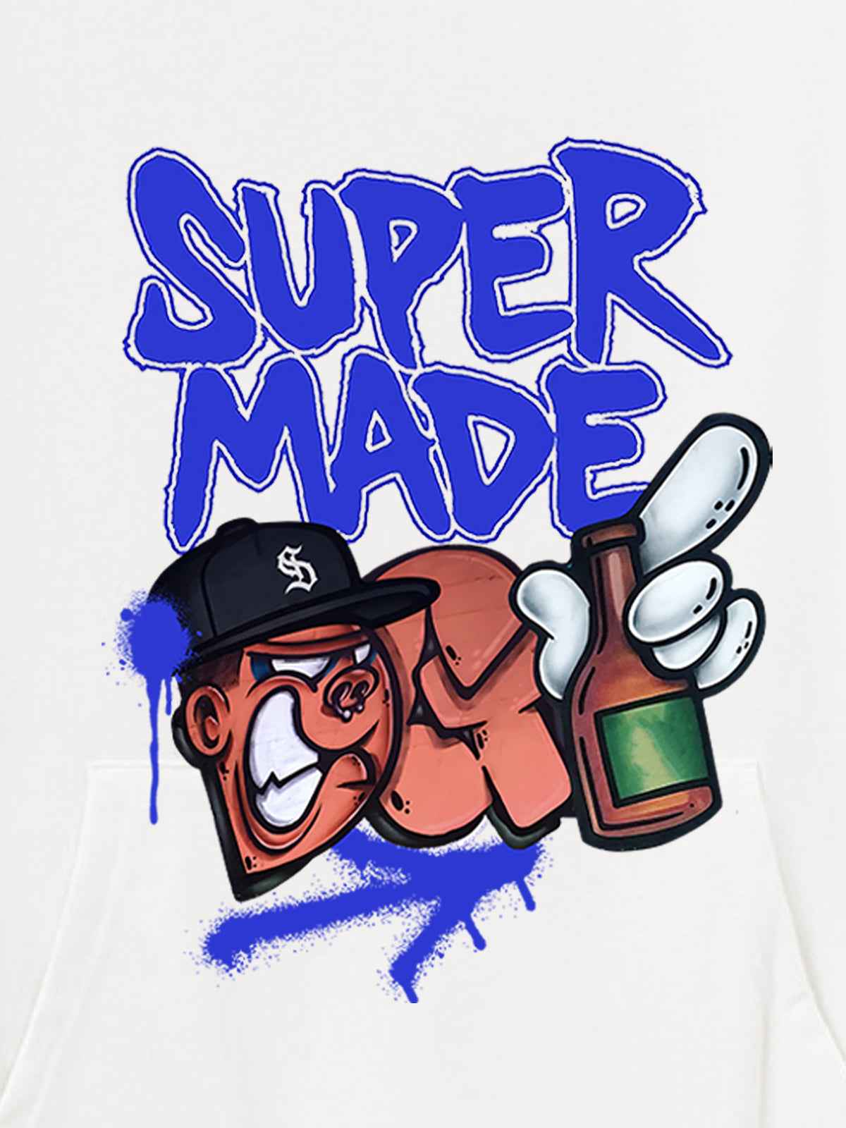 Original Contrast Color Letter Graphic Hoodie