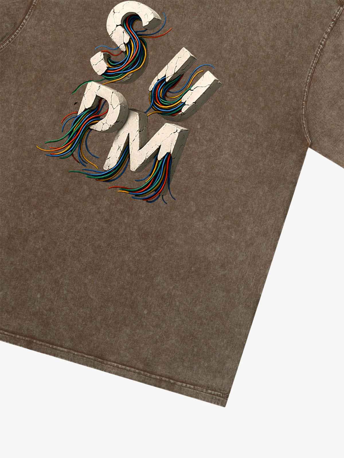 SPMD Letter Cable Graphic T-Shirt