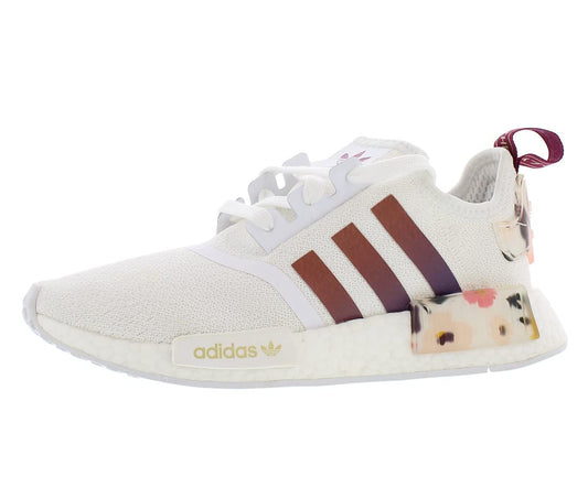 adidas NMD_R1 Womens Shoes Size 11 Color: Cloud White/Power Berry/Gold Metallic-White