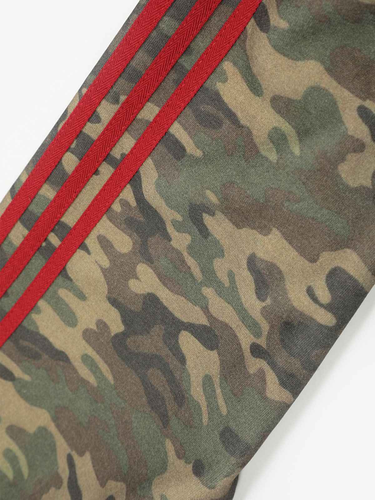 Vintage Heavy Embroidery Camo Zip-Up Hoodie