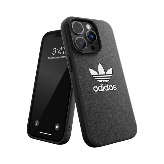 adidas Case Designed for iPhone (Black & White Trefoil iPhone 14 Pro)