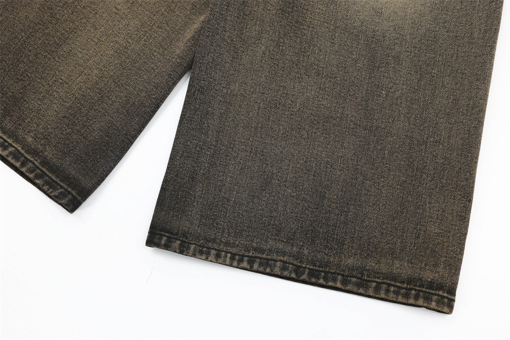 Acid Wash Knee-Lenght Jorts - Luxuryurbanwear