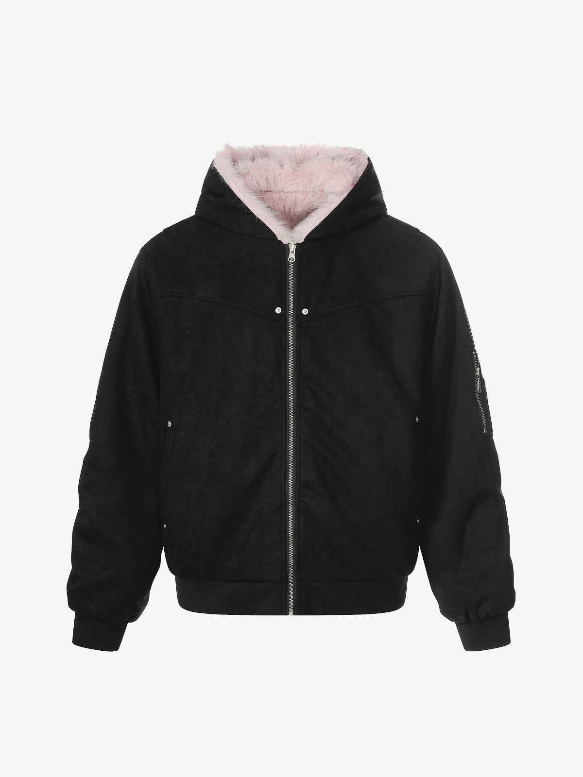 Street Fur Reversible Hooded Jacket - 2493