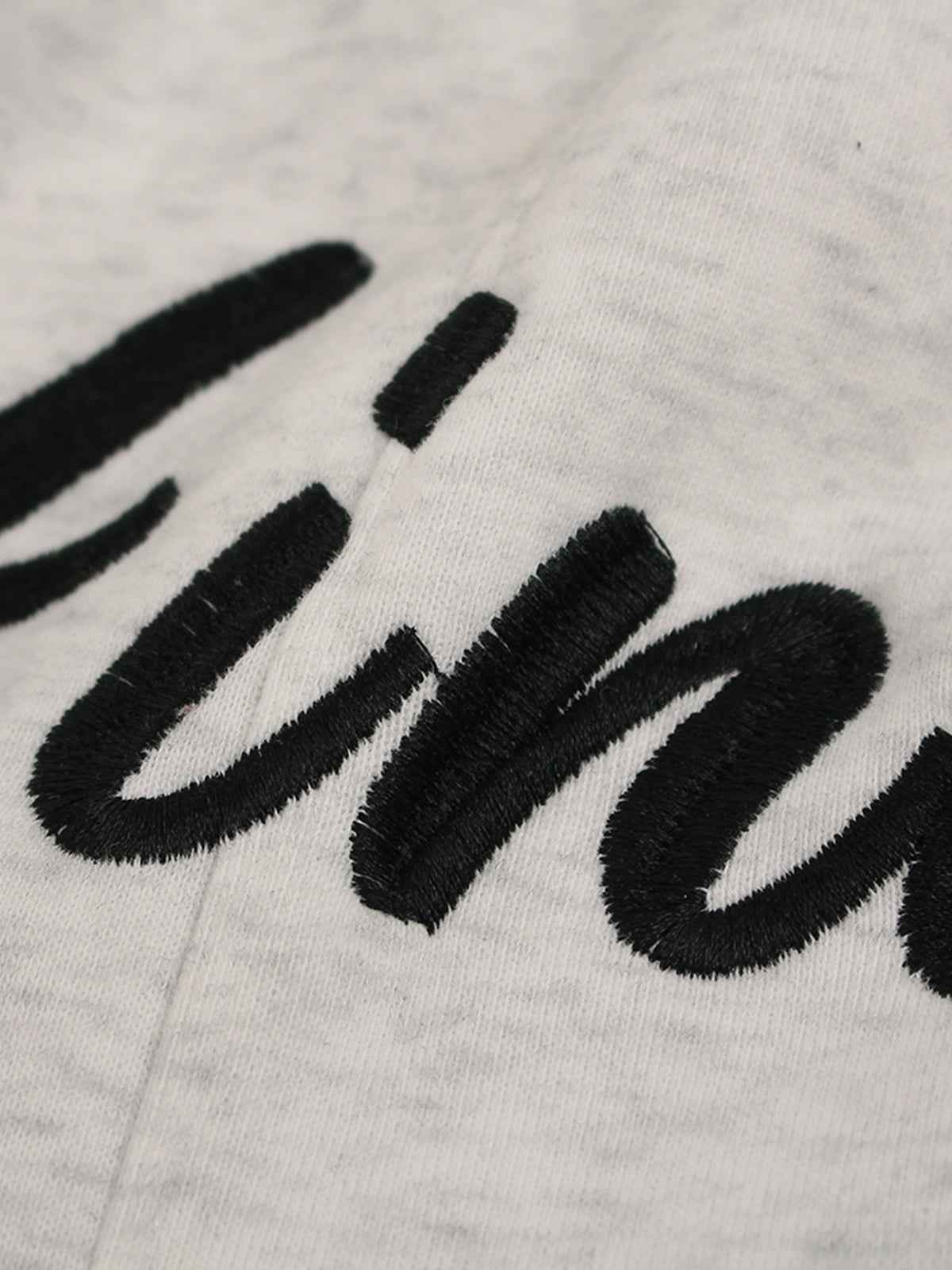 Retro Street Embroidered Drawstring Shorts