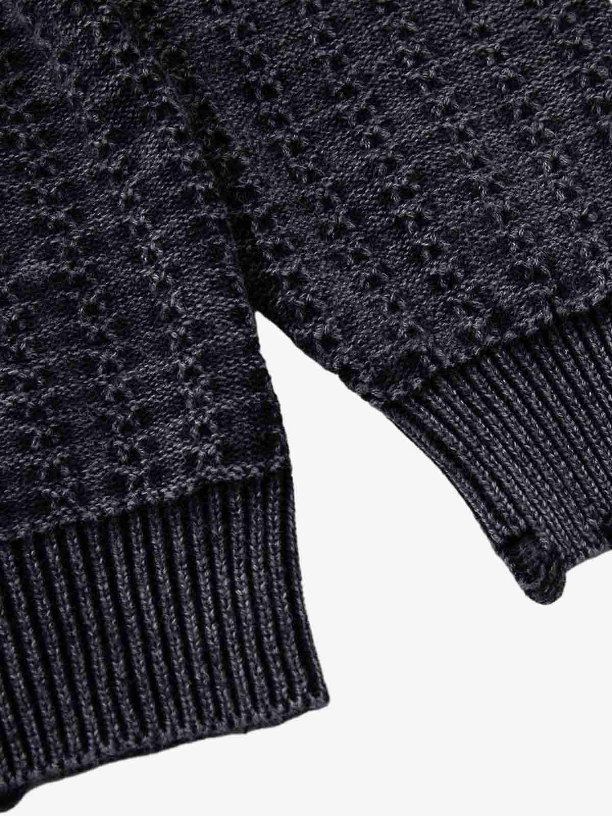 Textured Cable Knit Button Up Cardigan Jacket
