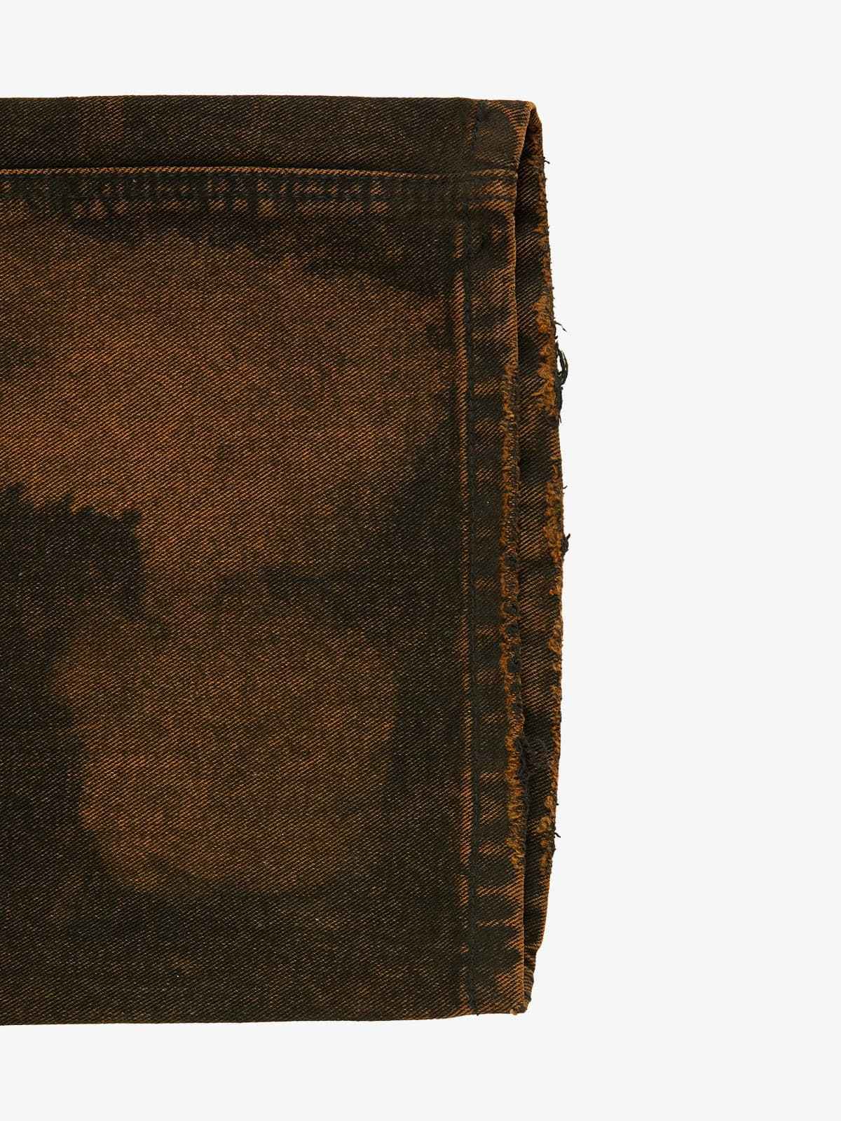 Vintage Mud-Dyed Wash Deconstructed Patchwork Jeans
