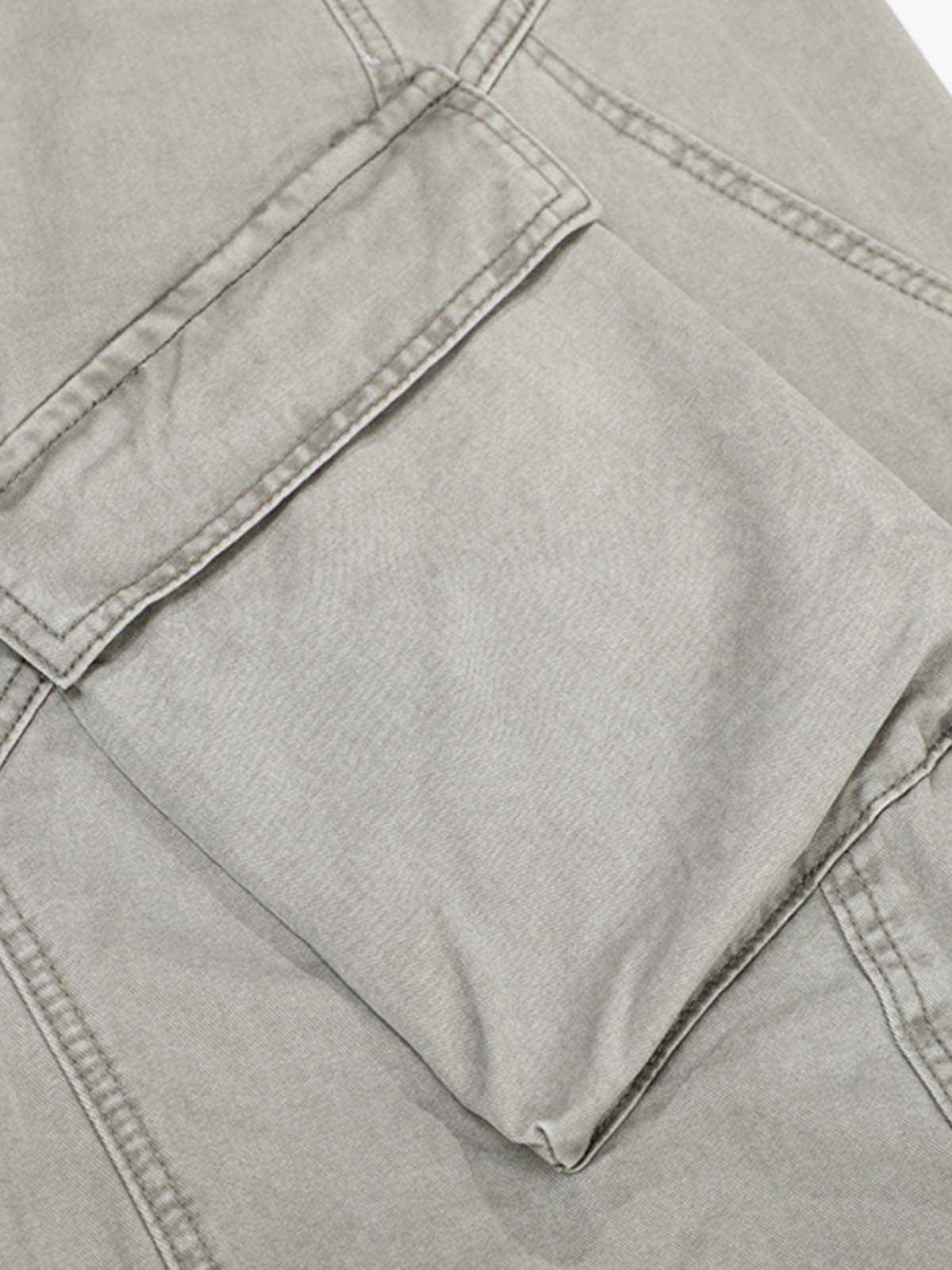 Patchwork Multi-Pocket Workwear Casual Machete Pants