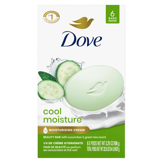Dove go fresh Beauty Bar Cucumber and Green Tea 4 Ounce 6 Bar