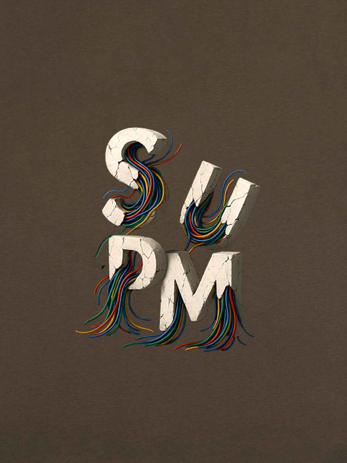 SPMD Letter Cable Graphic T-Shirt