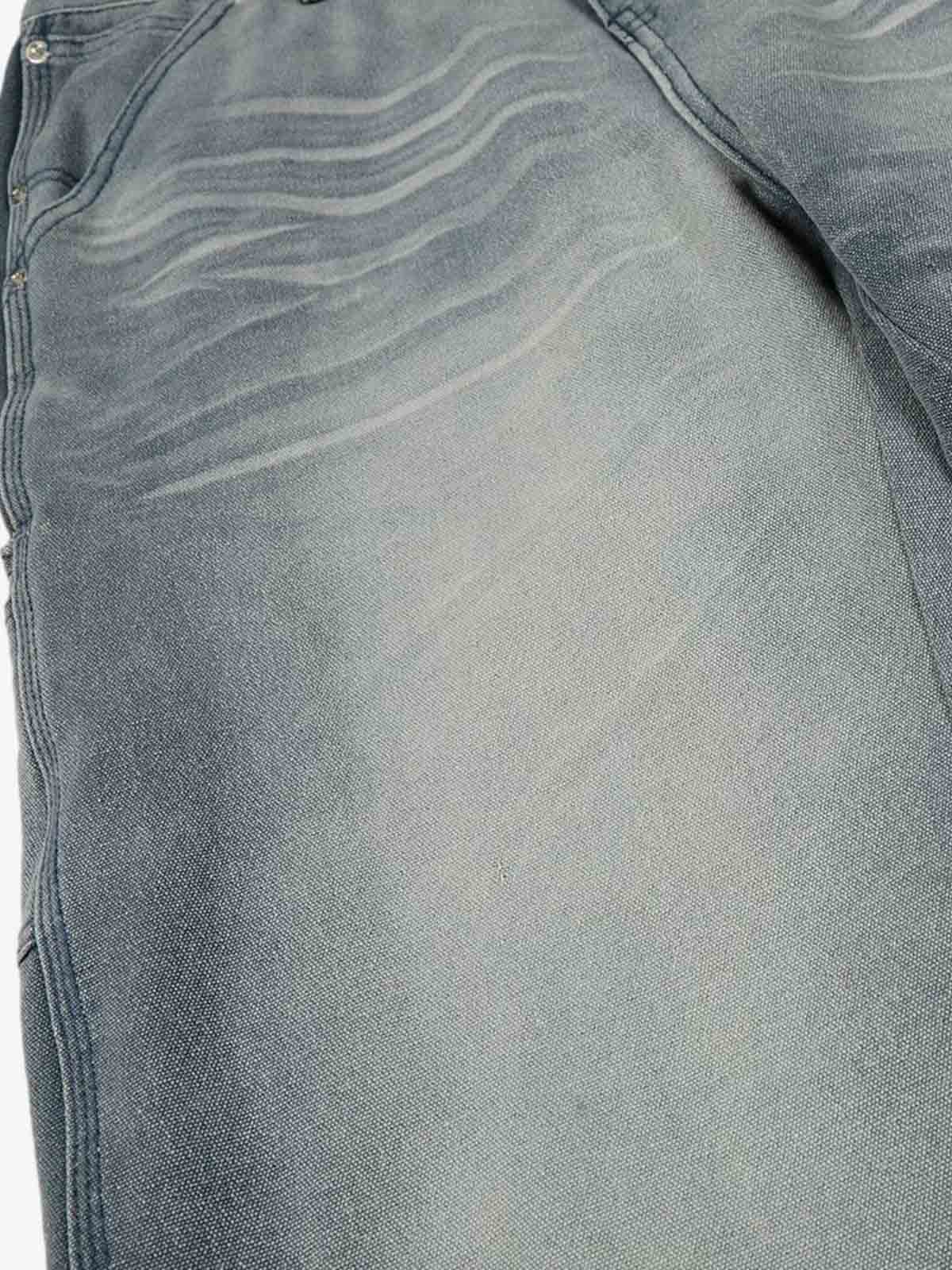 Vintage Washed Ruched Detail Utility Jeans - Luxuryurbanwear