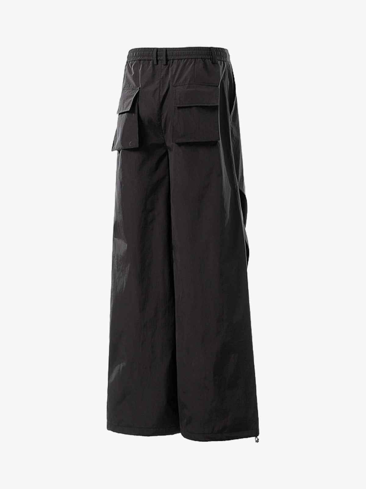 Vintage Drawstring Draped Embroidered Wide Leg Pants