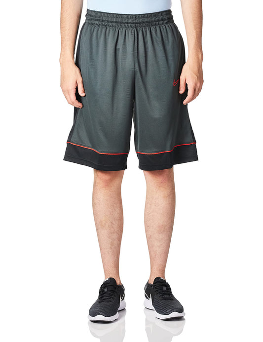 Nike Mens Fastbreak Basketball 11 in Shorts Dk Smoke Grey/Black/University Red Medium