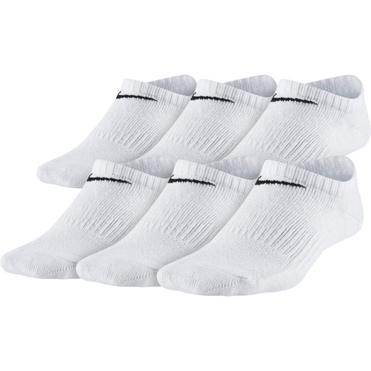 Nike Kids Everyday Lightweight No-Show Socks (6 Pairs) White/Black Medium