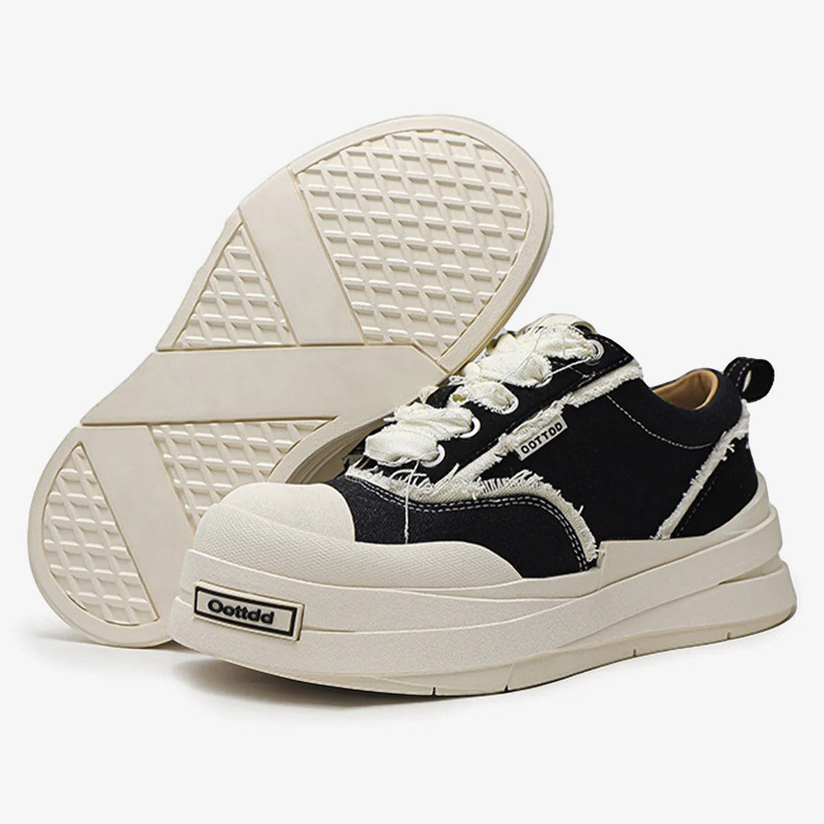 Raggedy | Distressed Canvas Sneakers - Luxuryurbanwear