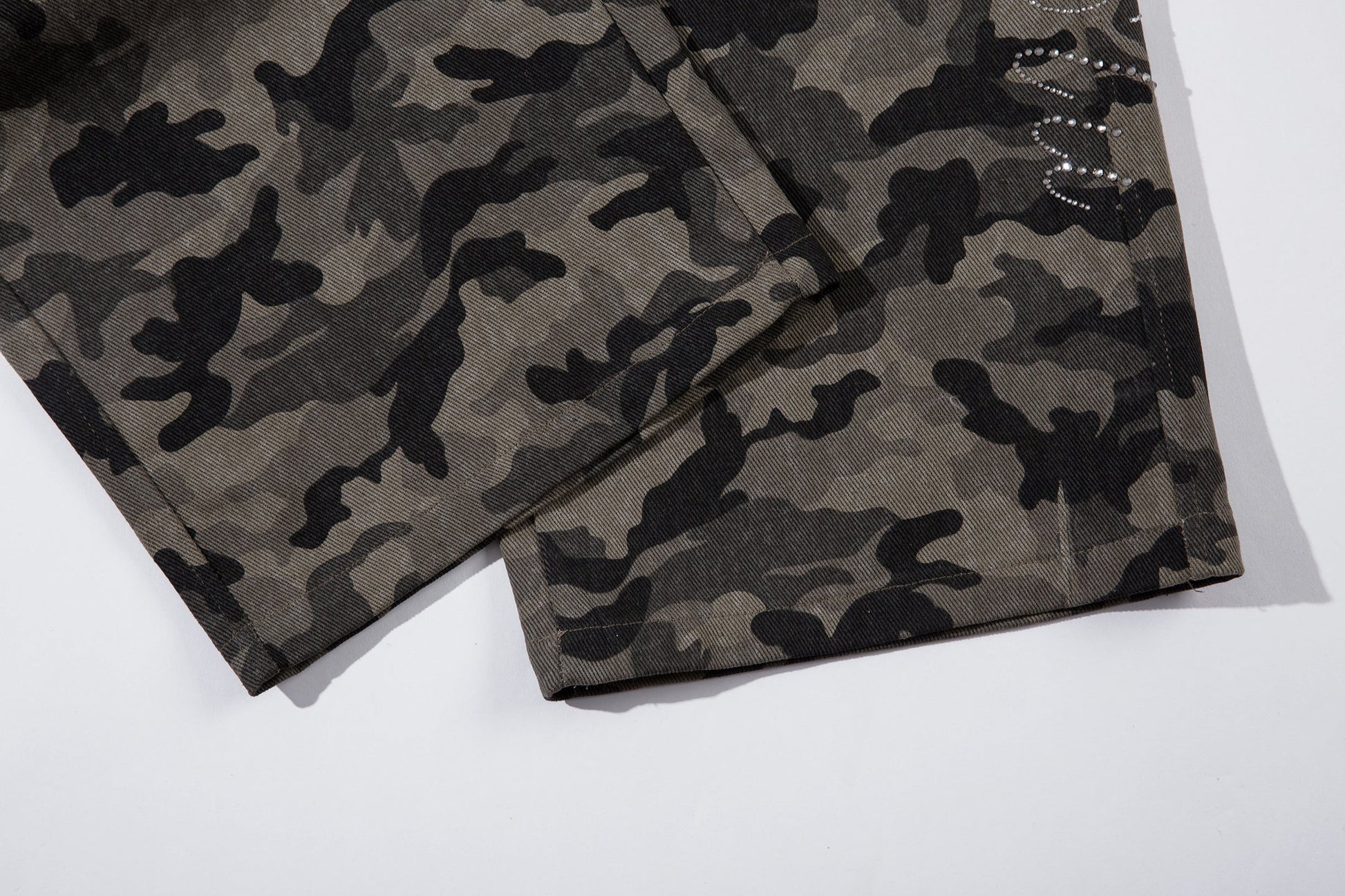 Y2K Vintage Wide Leg Pants | Camouflage Straight Denim Jeans - Luxuryurbanwear
