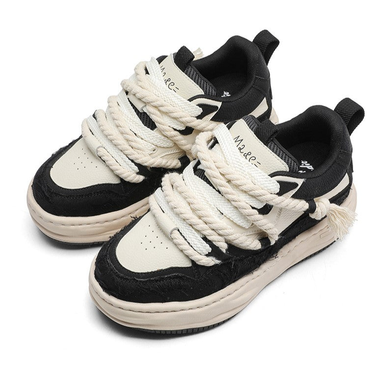 Tassel Twist | Rope Lace Platform Sneakers - Luxuryurbanwear