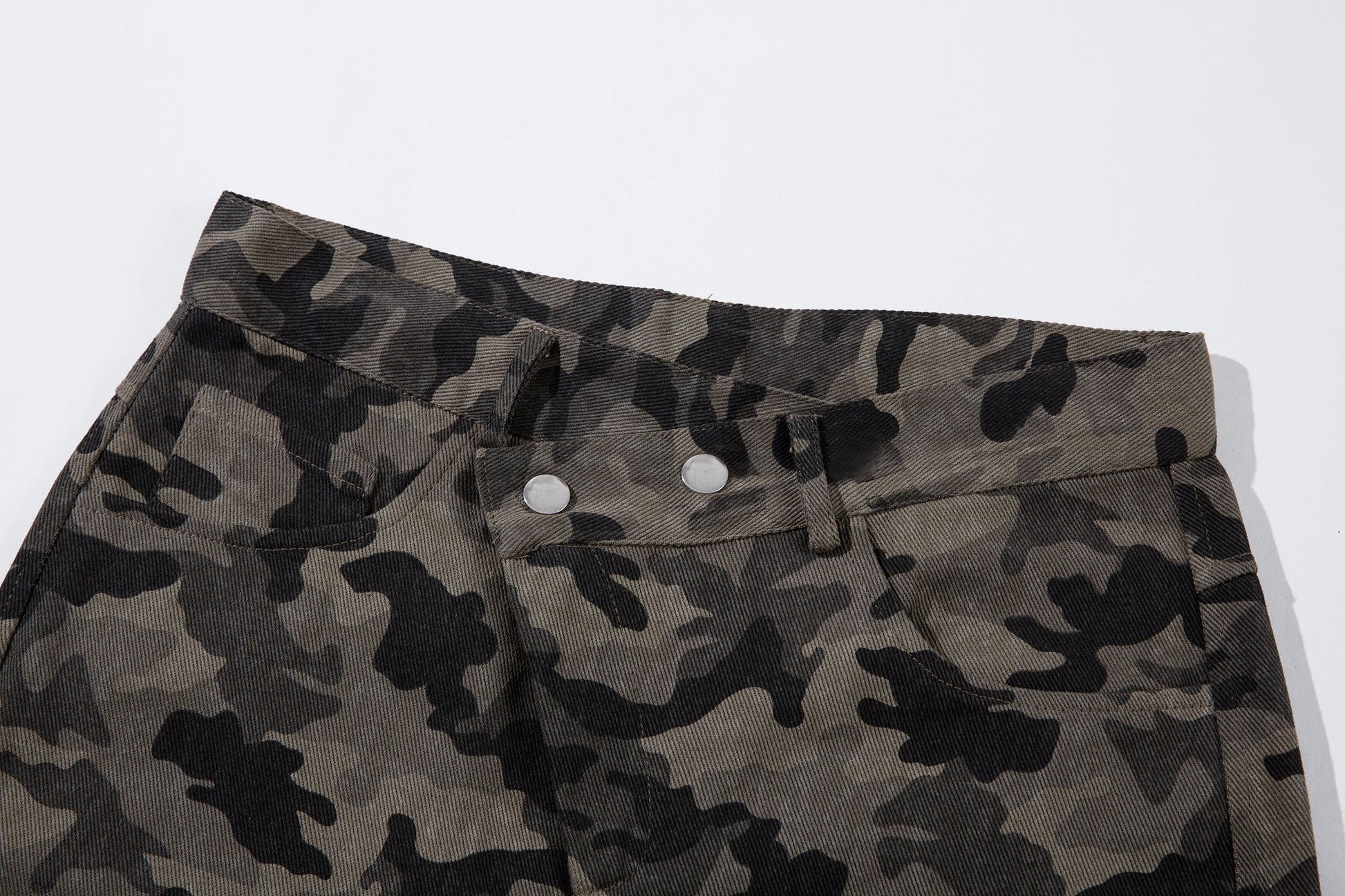 Y2K Vintage Wide Leg Pants | Camouflage Straight Denim Jeans - Luxuryurbanwear