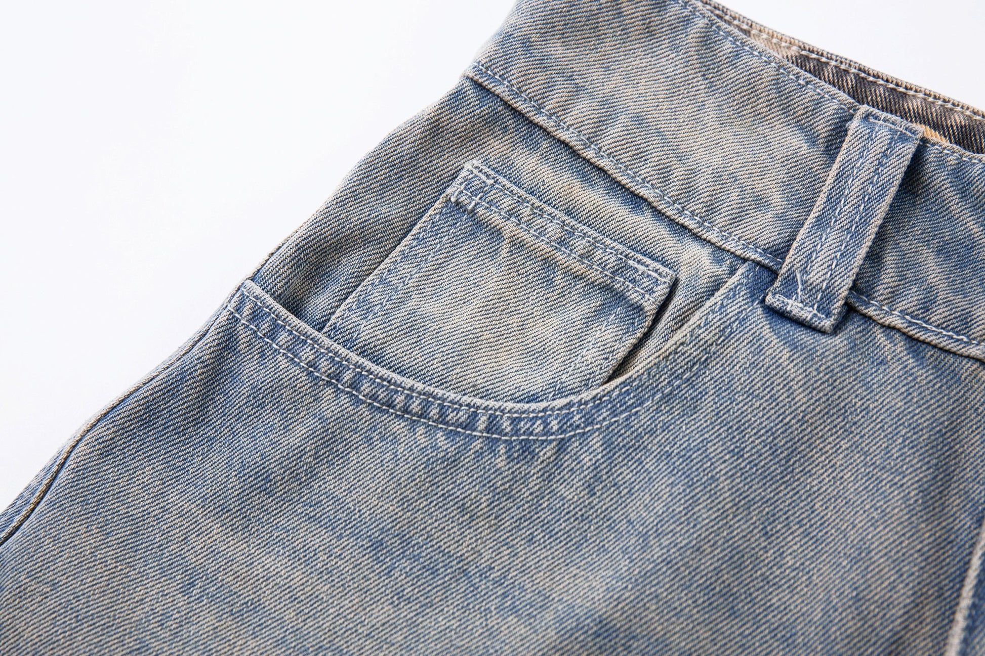 Camo Star Cuffed Denim | Baggy Streetwear Jeans - Luxuryurbanwear