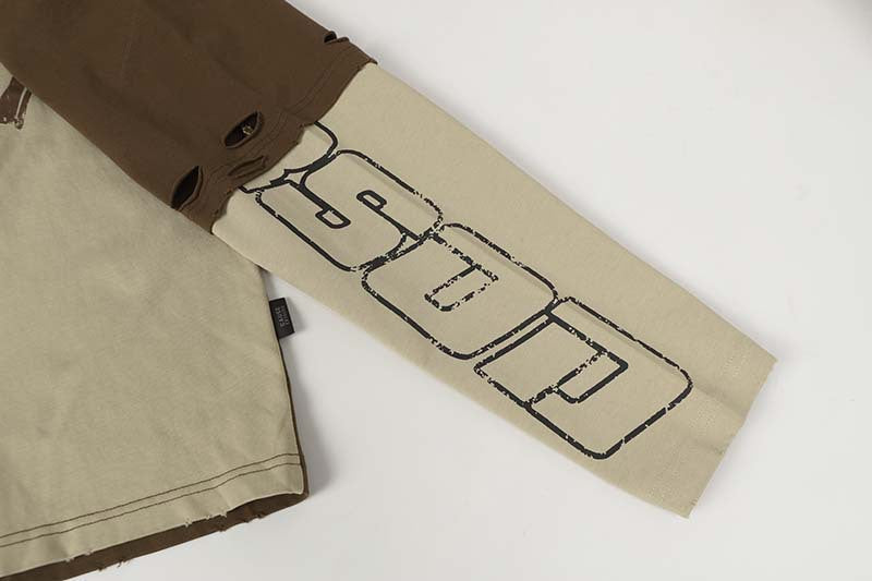 Y2K Grunge Patchwork | Distressed Graphic Sweatshirt - Luxuryurbanwear