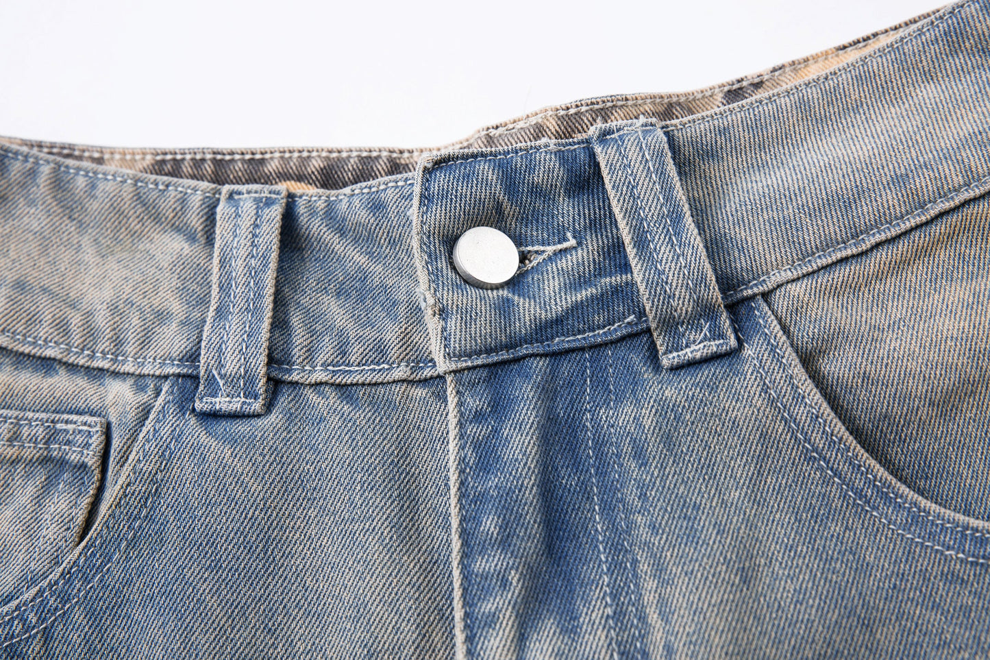 Camo Star Cuffed Denim | Baggy Streetwear Jeans - Luxuryurbanwear