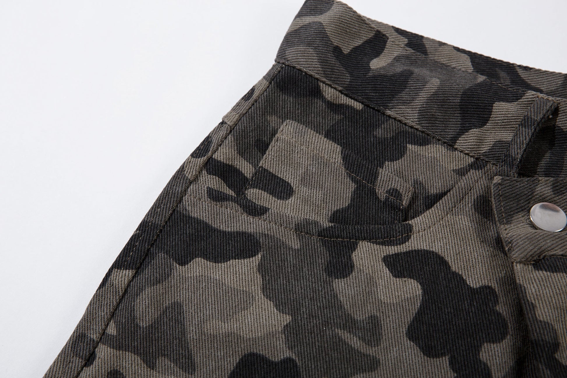 Y2K Vintage Wide Leg Pants | Camouflage Straight Denim Jeans - Luxuryurbanwear
