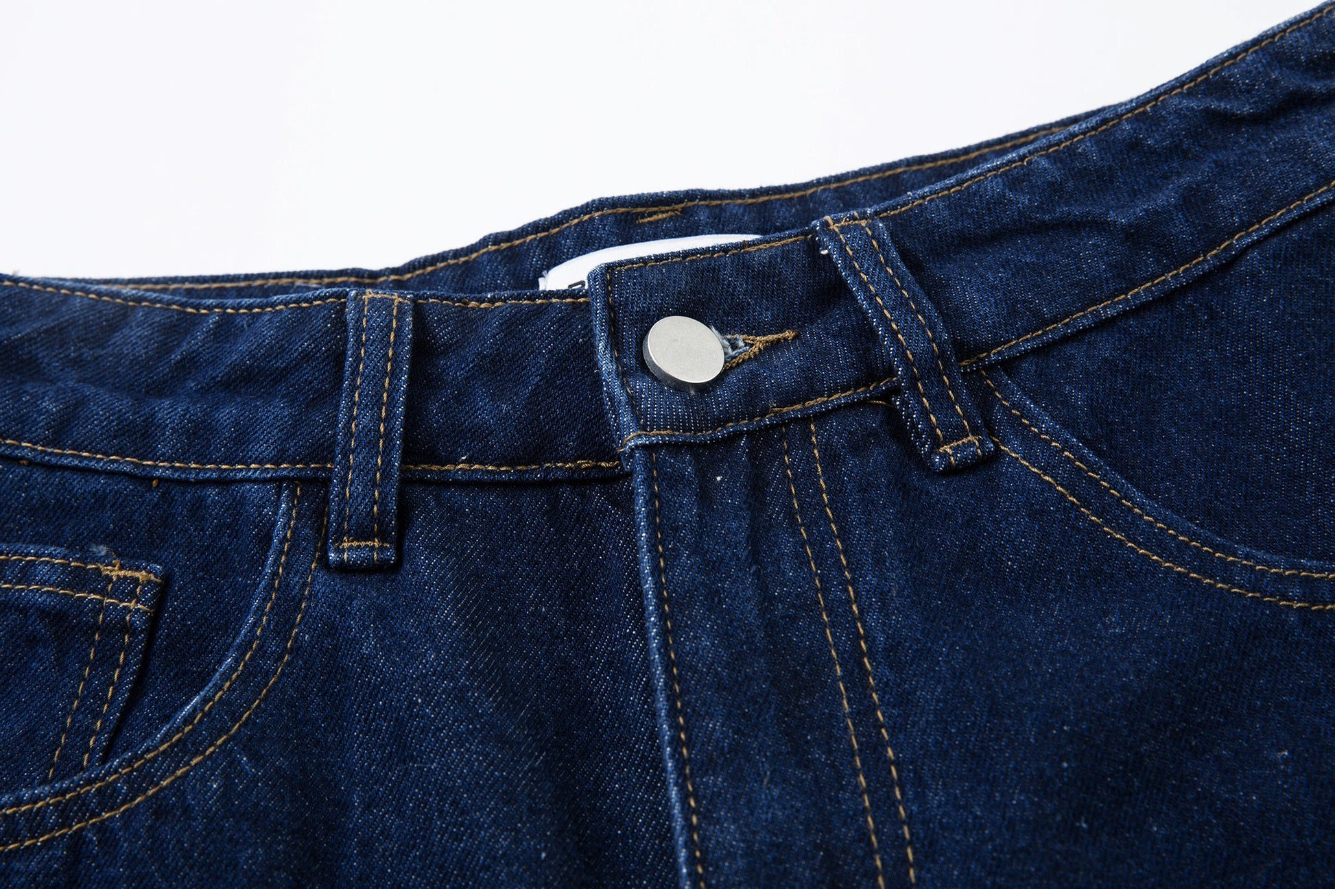 Retro High Street Style Trousers | Wide Leg Baggy Print Jeans - Luxuryurbanwear