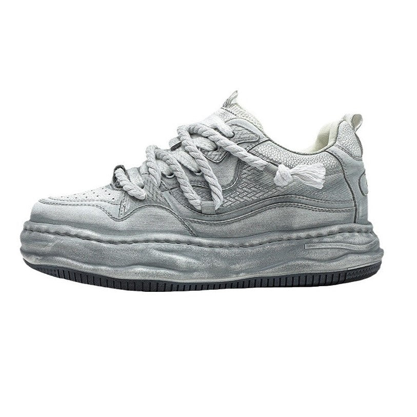 Rebel | White Platform Sneakers - Luxuryurbanwear
