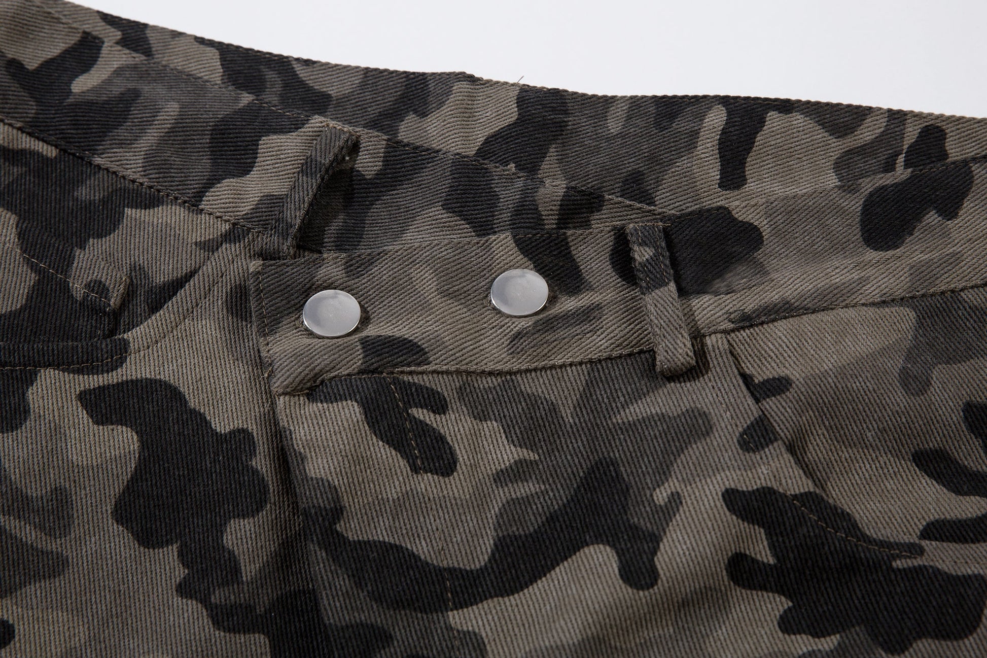 Y2K Vintage Wide Leg Pants | Camouflage Straight Denim Jeans - Luxuryurbanwear