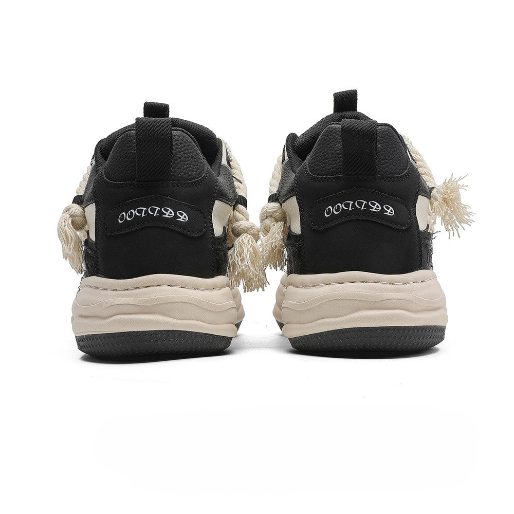 Tassel Twist | Rope Lace Platform Sneakers - Luxuryurbanwear