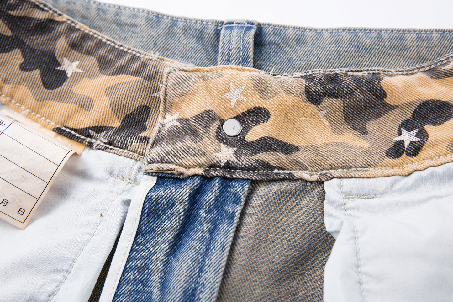 Camo Star Cuffed Denim | Baggy Streetwear Jeans - Luxuryurbanwear
