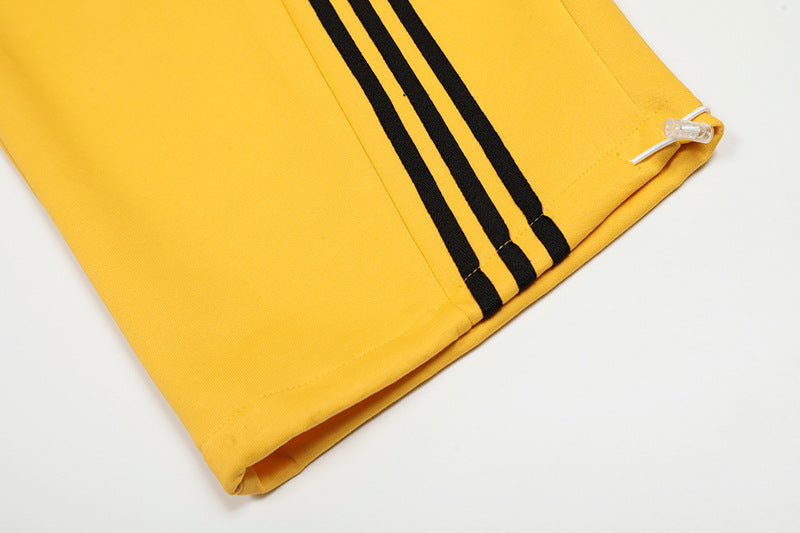 Vintage Side Stripe Pants | Wide Leg Fleece Streetwear Trousers - Luxuryurbanwear