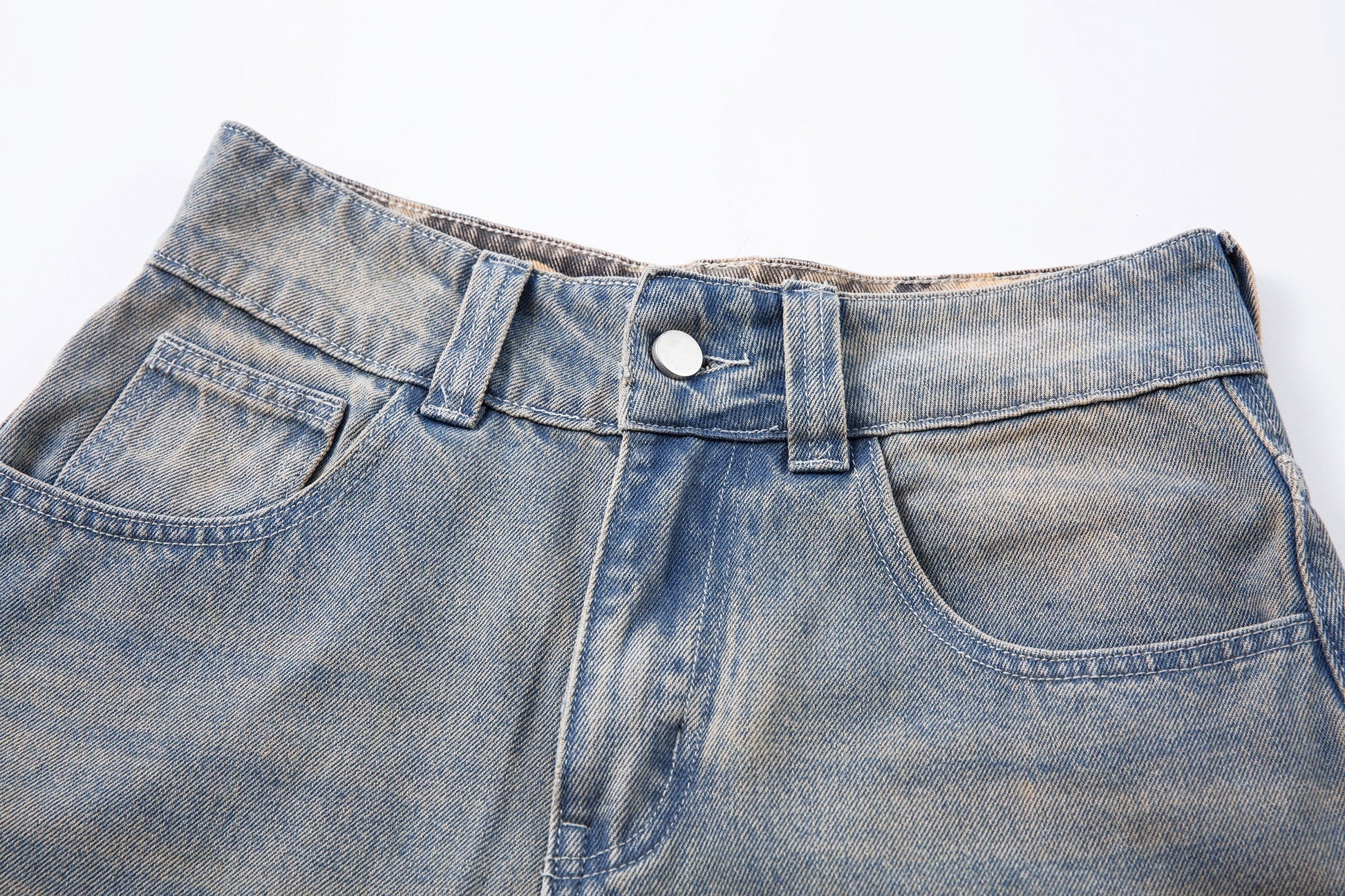 Camo Star Cuffed Denim | Baggy Streetwear Jeans - Luxuryurbanwear