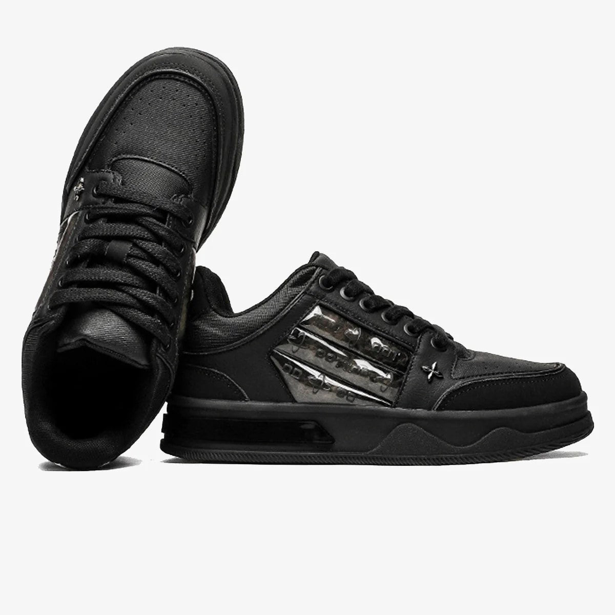 Shadow Letters | Embroidered Skate Shoes - Luxuryurbanwear