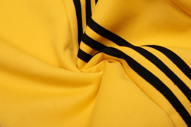 Vintage Side Stripe Pants | Wide Leg Fleece Streetwear Trousers - Luxuryurbanwear