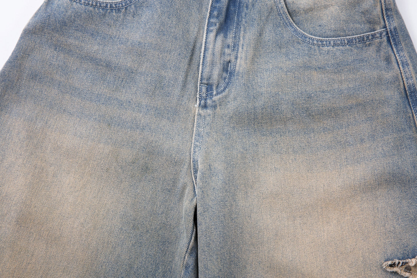 Camo Star Cuffed Denim | Baggy Streetwear Jeans - Luxuryurbanwear