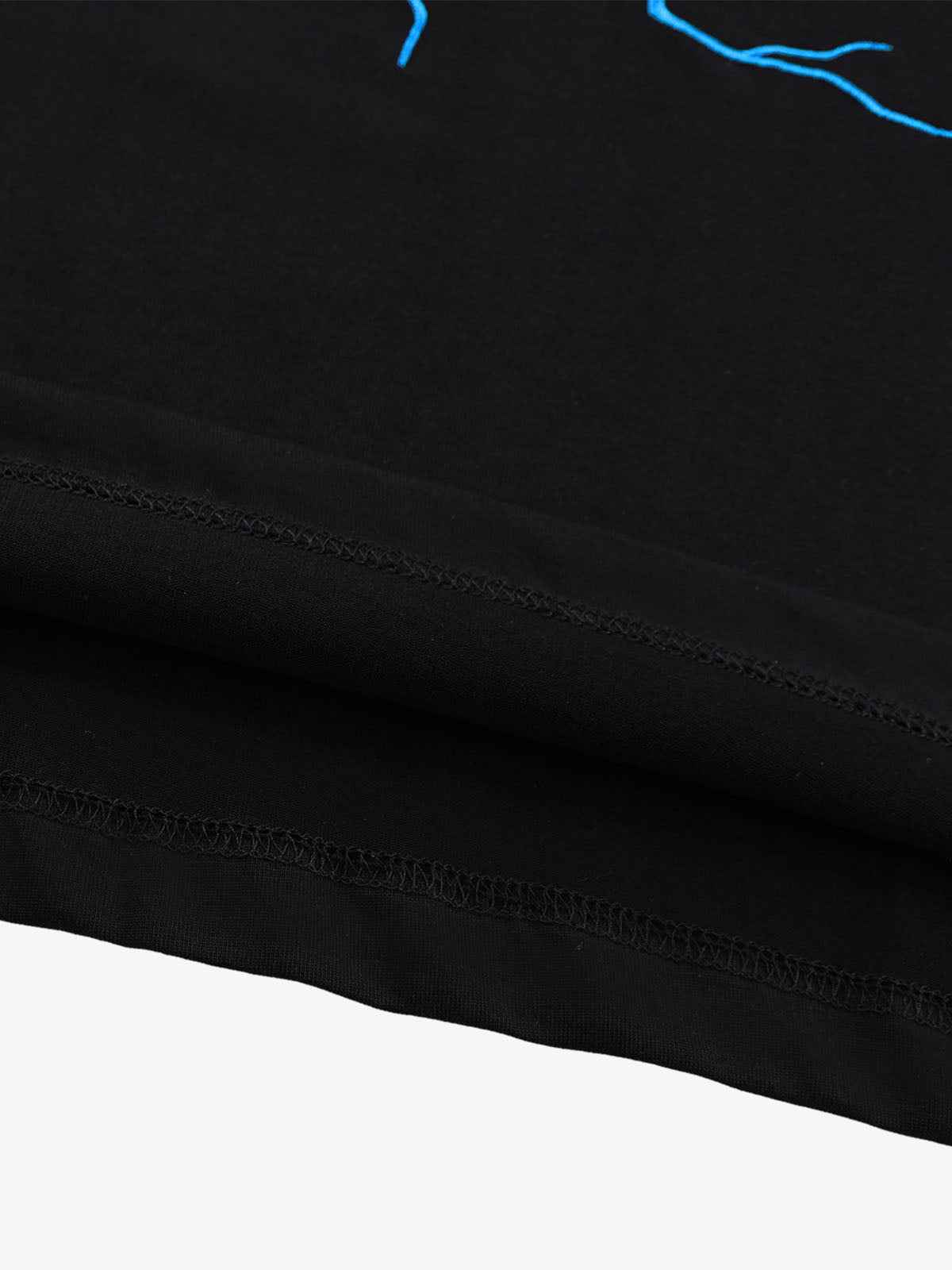 Heavy Embroidery Lightning Heart Print T-Shirt