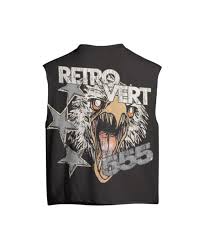RETROVERT Sleeveless TShirt Tiger Graphic