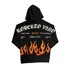 ROBERTOVINOMILANO Hoodie Flame Logo