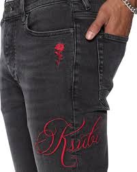 KSUBI Jeans Distressed Paint Splatter Skinny Fit