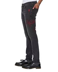 KSUBI Jeans Distressed Paint Splatter Skinny Fit