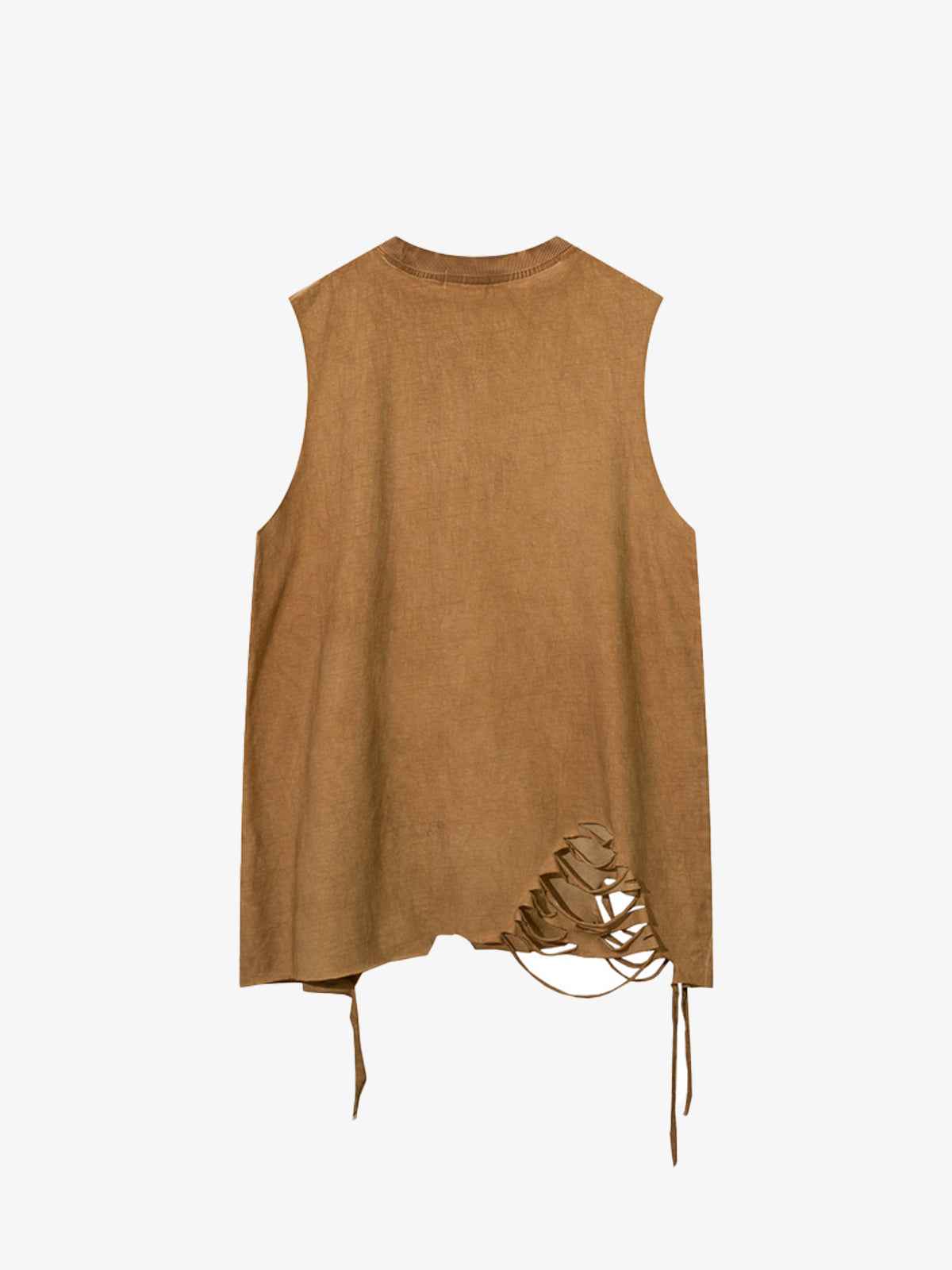 Street Ripped Vest with Detachable Necklace