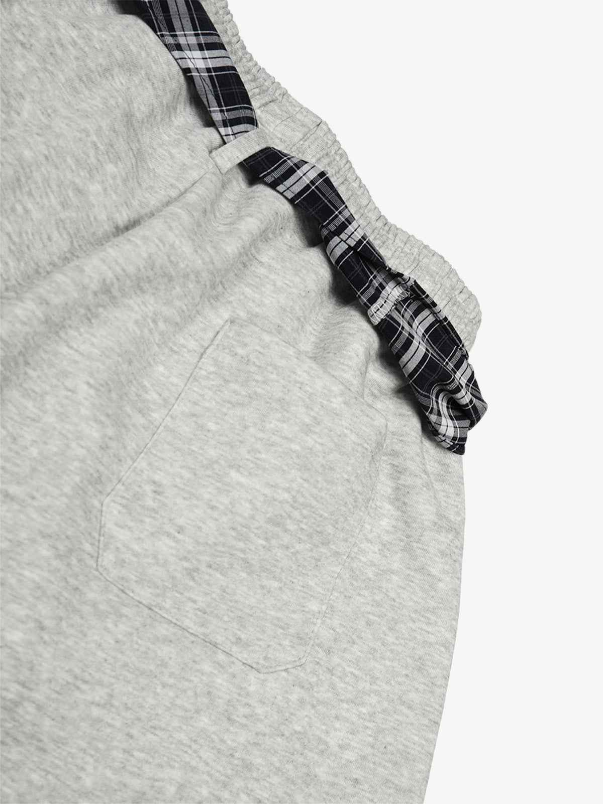 Street Detachable Plaid Waistband Machete Casual Pants