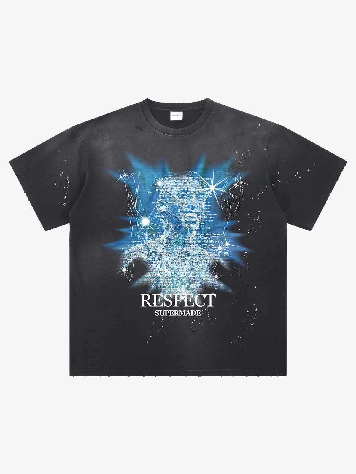 Nostalgic Starlight Basketball Legend Graphic Ink Splatter T-Shirt
