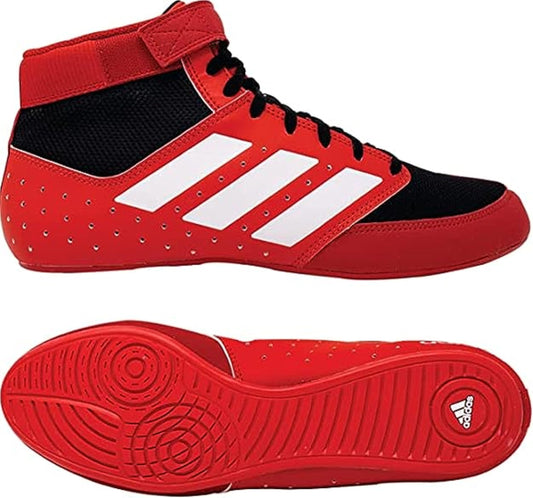 adidas Mens Mat Hog 2.0 Wrestling Shoes Red/Black/White 10.5