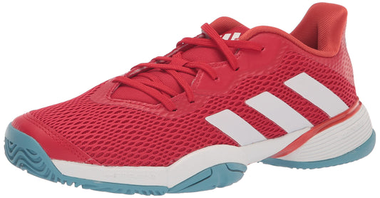 adidas Barricade Tennis Shoe Better Scarlet/White/Preloved Red 4.5 US Unisex Big Kid