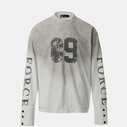 09 | Distressed Long Sleeve T-Shirt - Luxuryurbanwear