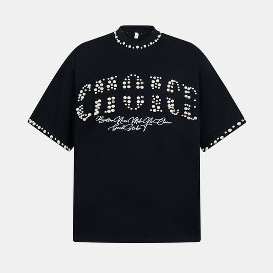 Pearl Studded | Hip Hop T-shirt - Luxuryurbanwear